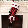 Yeouu | Red And Black Plaid Hanging Feet Stockings Christmas