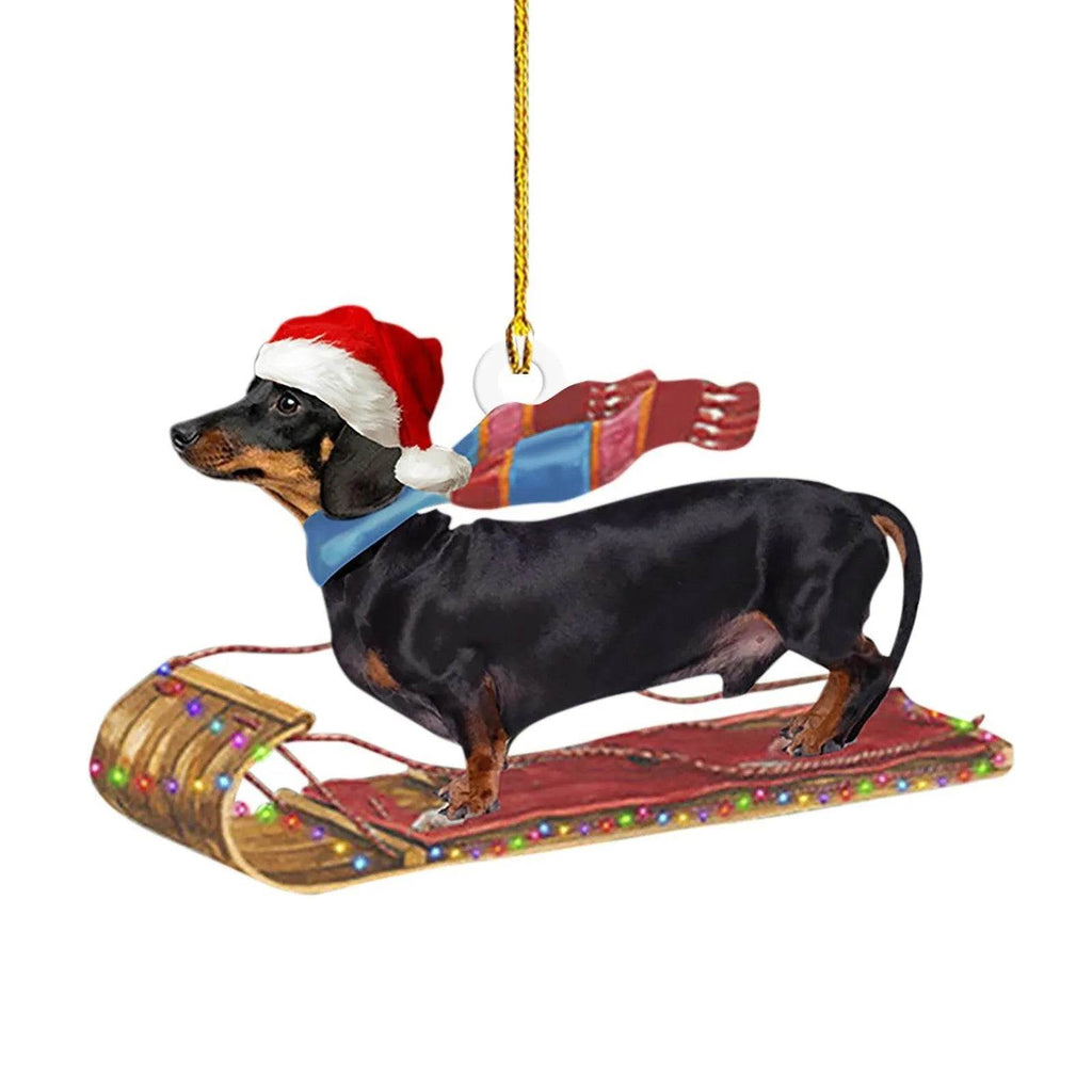 Yeouu | Christmas Sausage Dog Decorations Home