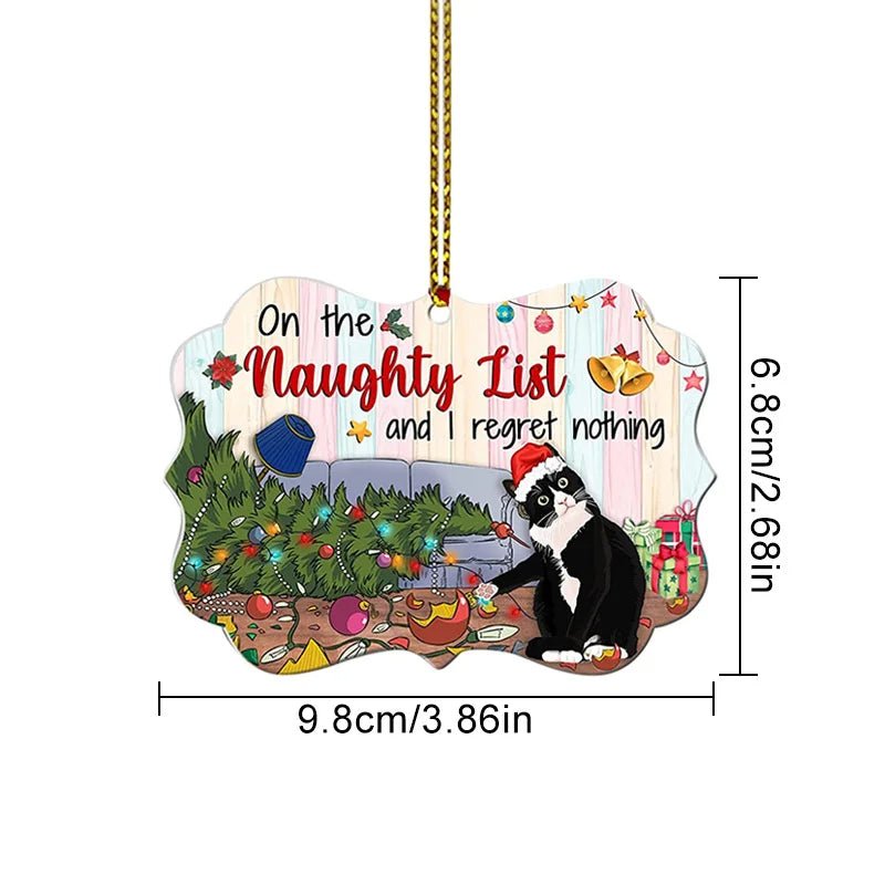 Yeouu | Acrylic Black Cat Christmas Ornaments Set – Adorable Tree Pendants for Weddings, Parties, and Festive Home Décor
