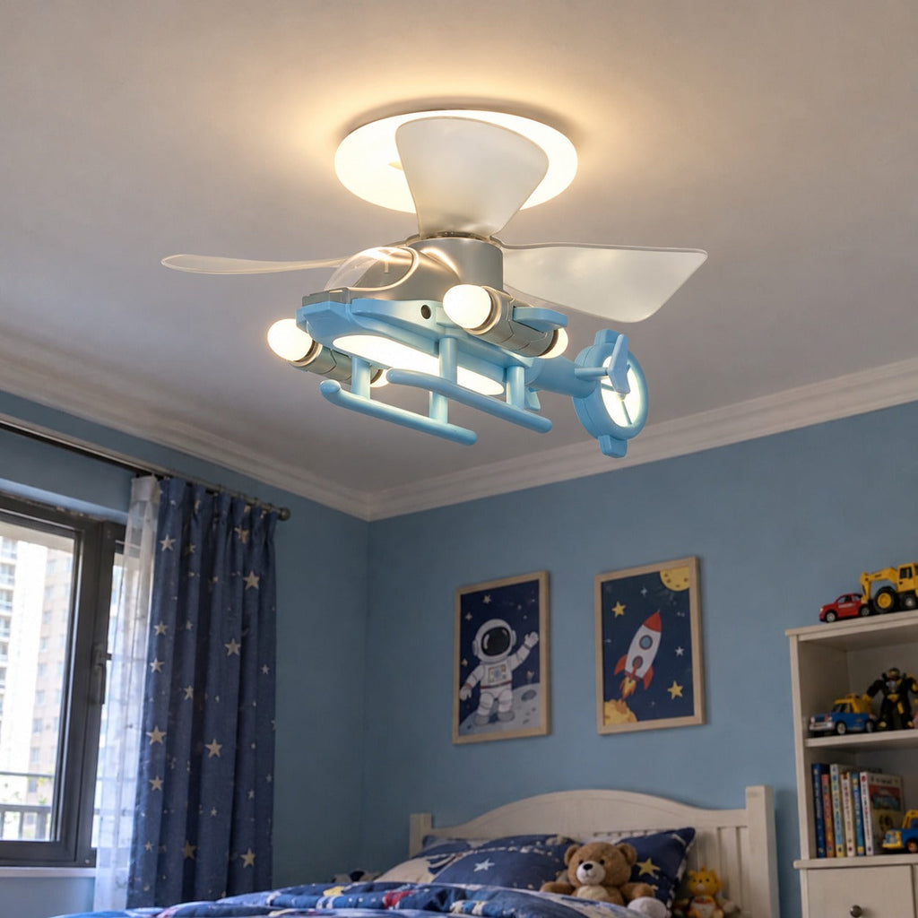 Sky Captain Helicopter Ceiling Fan Light