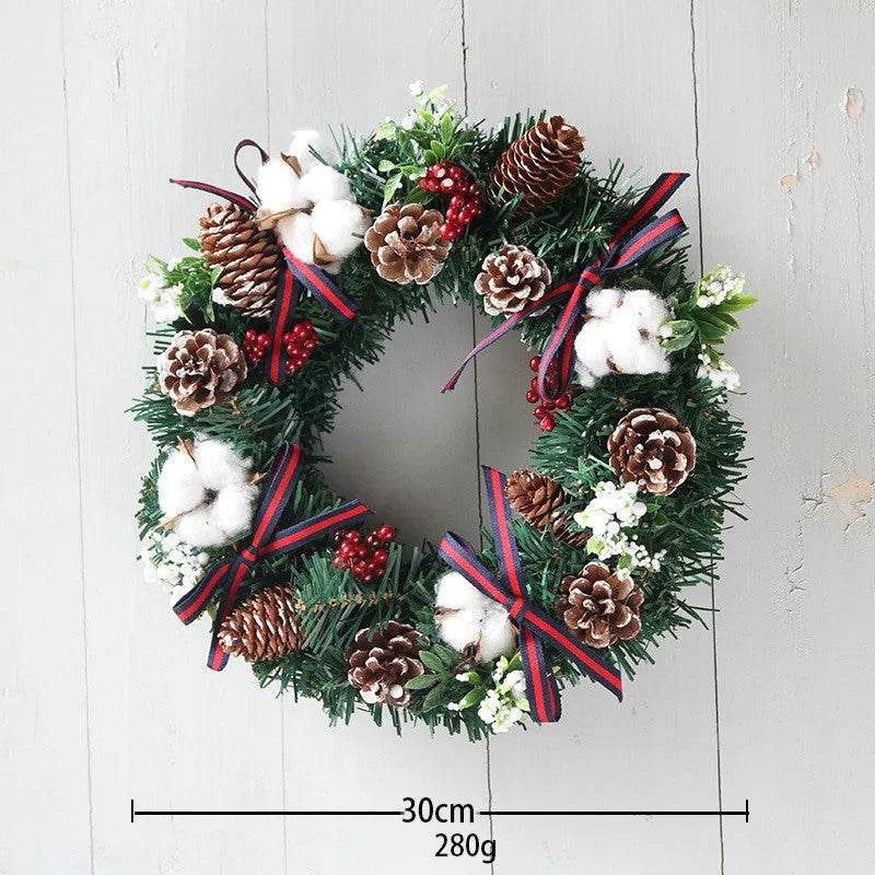 Yeouu | 30cm 40cm Christmas Wreath Ornaments Christmas Wreath