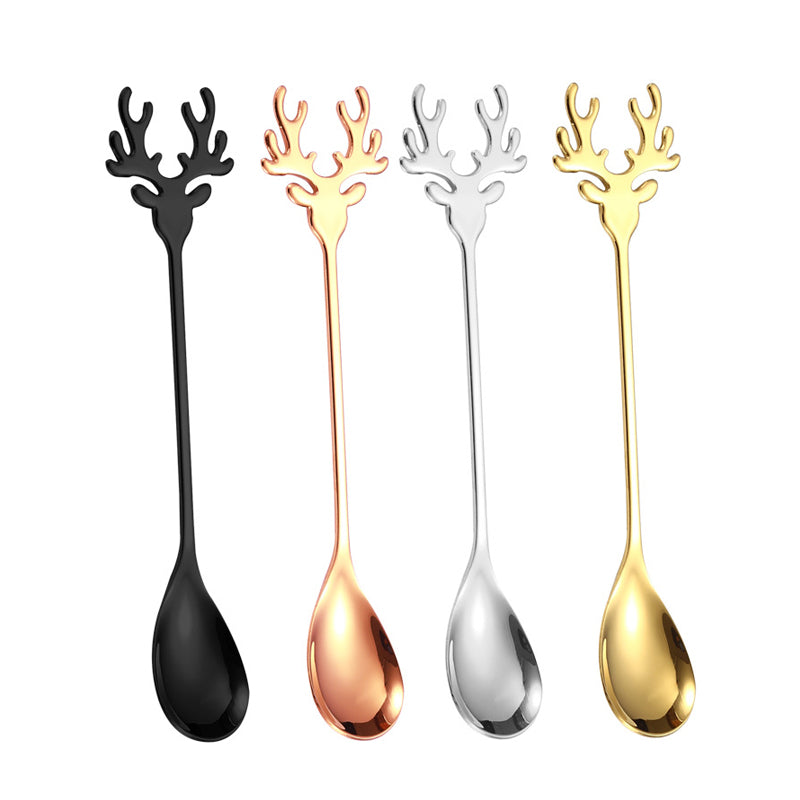 Yeouu | Christmas Decorations for Home - Christmas Metal Spoon Gift Set