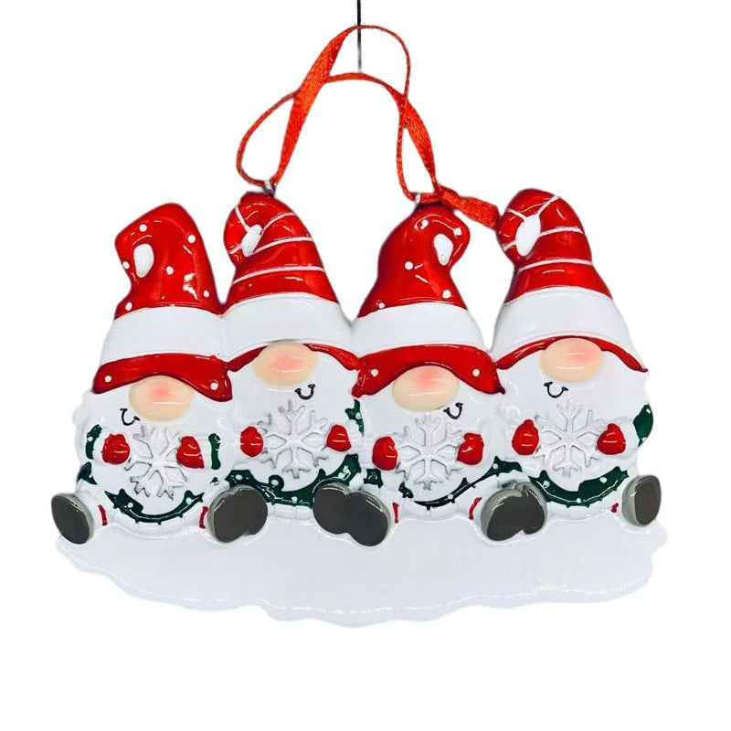 Yeouu | 4 Names-Custom Family Christmas Xmas Tree Decoration Ornament with Name-Dwarfs Family