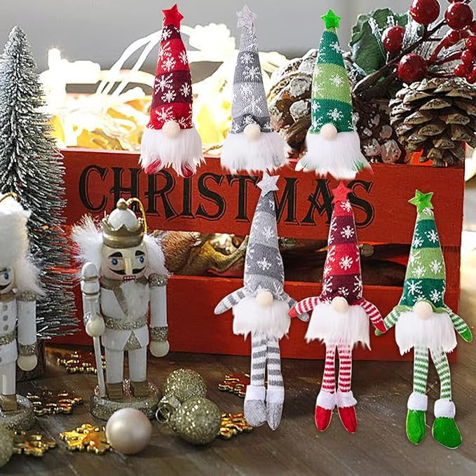 Yeouu | Christmas Gnome Decoration | LED Light | Nordic Holiday Figurine Set
