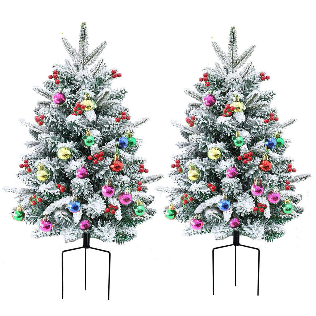 Yeouu | Christmas urn decoration with LED lights | Realistic pine branches & berries | Indoor and outdoor
