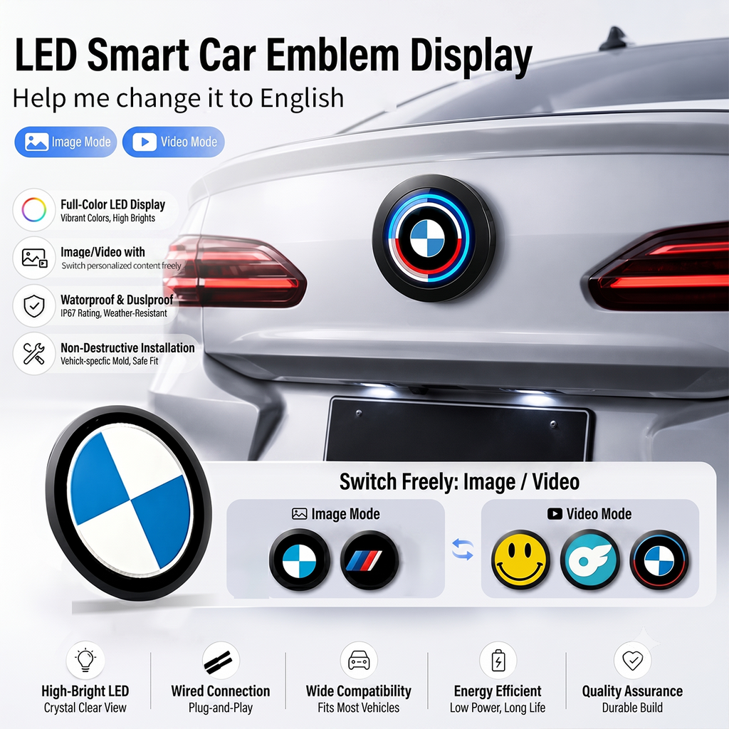 BMW Digital Display Emblem badge