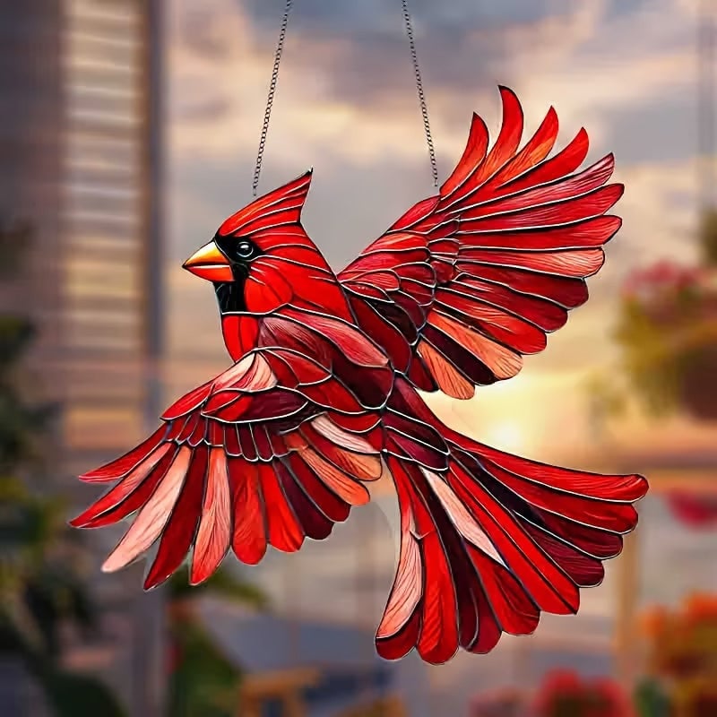 Yeouu | Winged Cardinal Christmas Ornaments