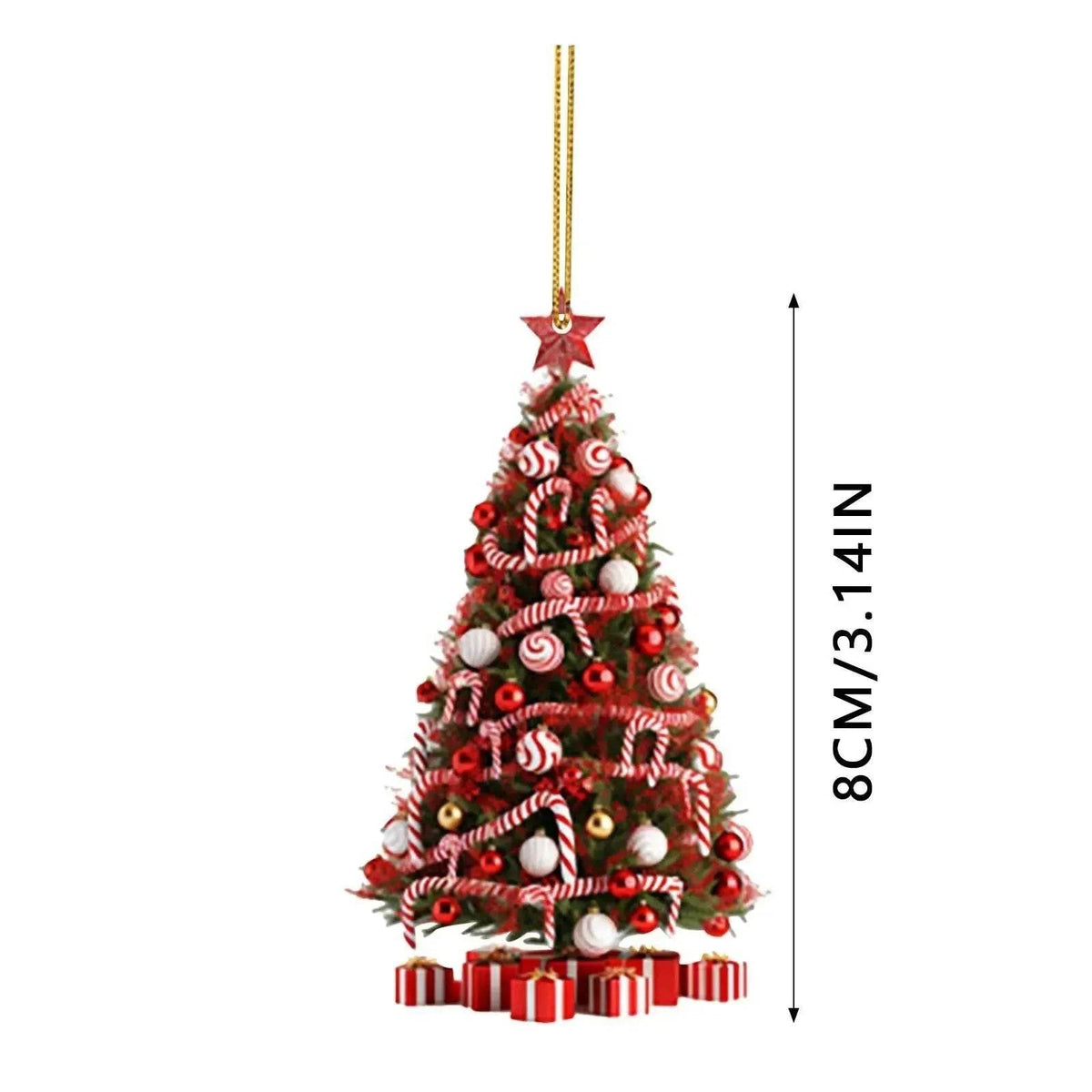 Yeouu | Christmas Tree Pendant Holiday Decoration Acrylic Flat Decorations