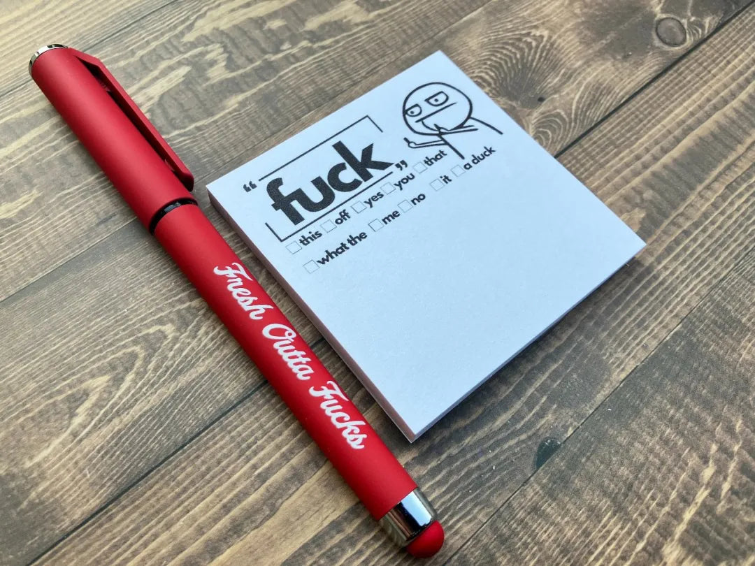 2023 CHRISTMAS GIFT Fresh Outta Fucks Pad and Pen