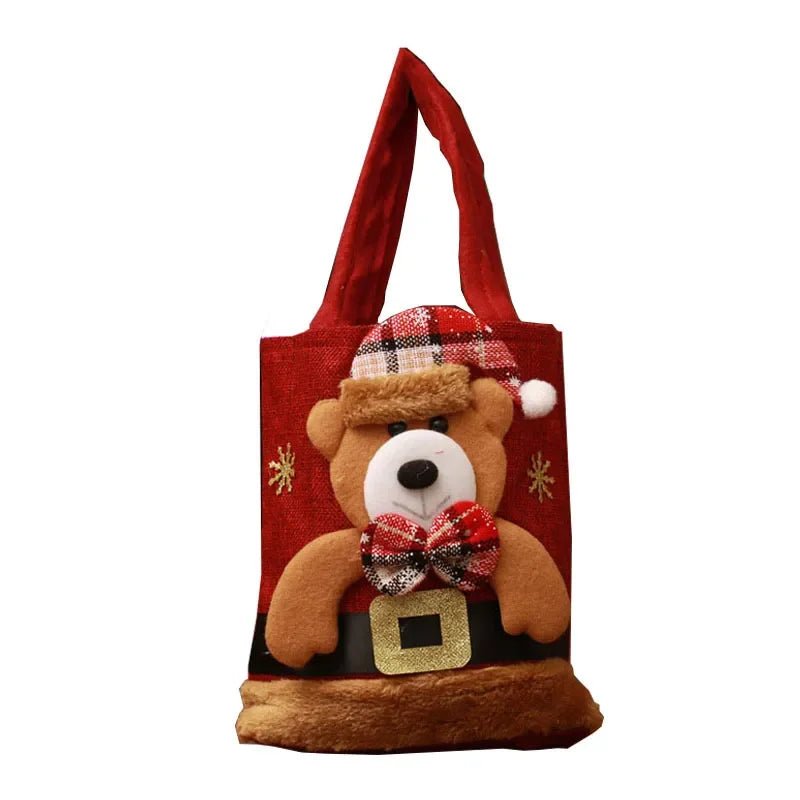 Yeouu | Christmas Gift Bags Set – Adorable Santa Claus, Snowman, and Reindeer Designs! Perfect for Kids' Treats and Holiday Surprises