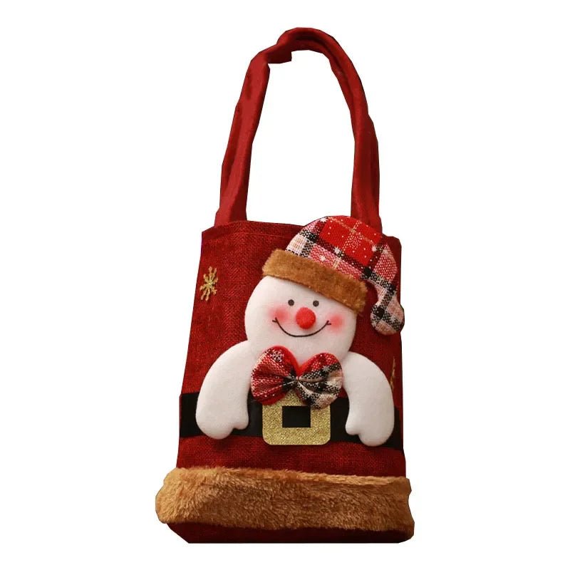 Yeouu | Christmas Gift Bags Set – Adorable Santa Claus, Snowman, and Reindeer Designs! Perfect for Kids' Treats and Holiday Surprises