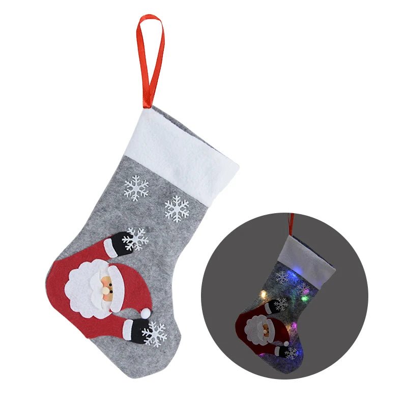 Yeouu | Christmas Stockings with LED Lights-  Snowman, Santa, Elk, and Bear Designs Perfect for Adding Festive Cheer to Your Fireplace or Christmas Tree!