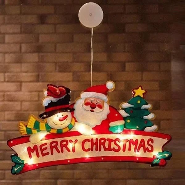 Yeouu | Christmas Window Hanging Lights - Battery Operated Christmas Lighted Decorations
