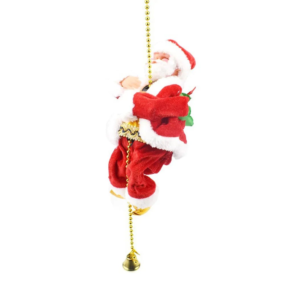 Yeouu | Climbing Santa Claus Christmas Ornament - Climbing Santa with Light Music Indoor and Outdoor Christmas Decor