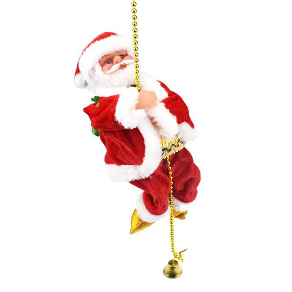 Yeouu | Climbing Santa Claus Christmas Ornament - Climbing Santa with Light Music Indoor and Outdoor Christmas Decor