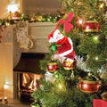 Yeouu | Climbing Santa Claus Christmas Ornament - Climbing Santa with Light Music Indoor and Outdoor Christmas Decor