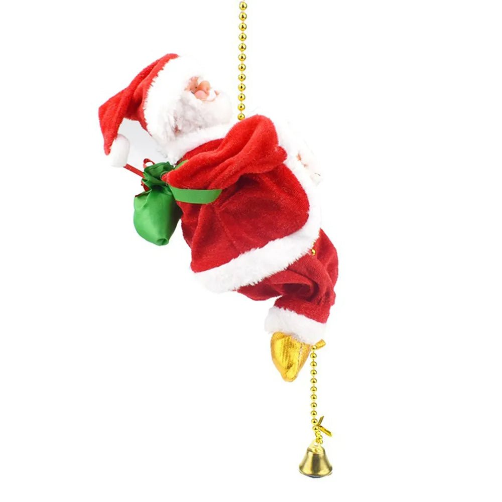 Yeouu | Climbing Santa Claus Christmas Ornament - Climbing Santa with Light Music Indoor and Outdoor Christmas Decor