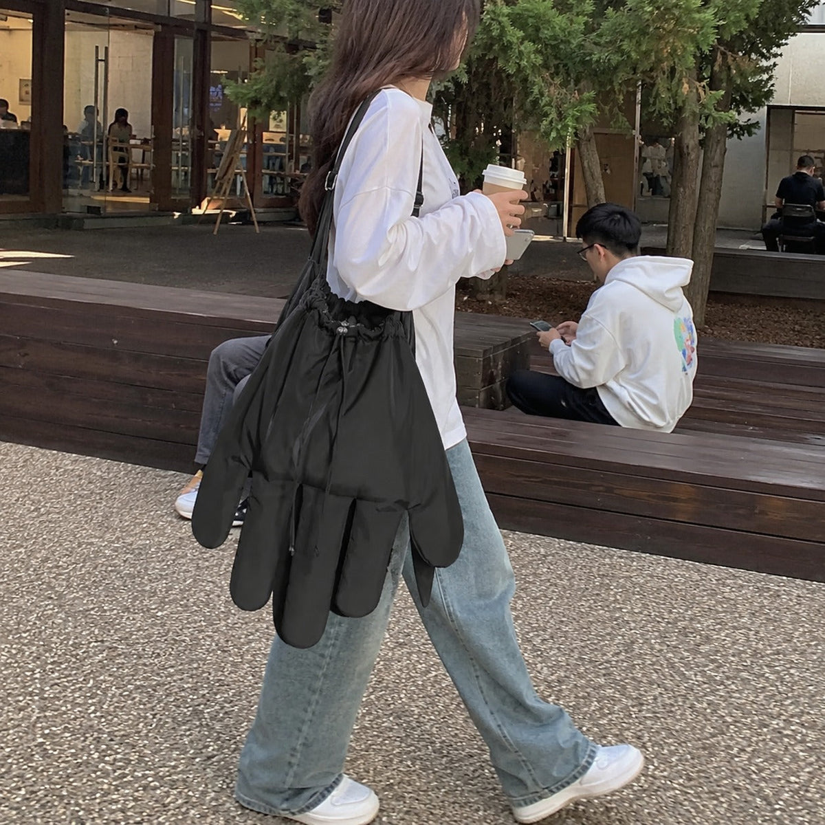 Big Hand Eccentric Crossbody Bag