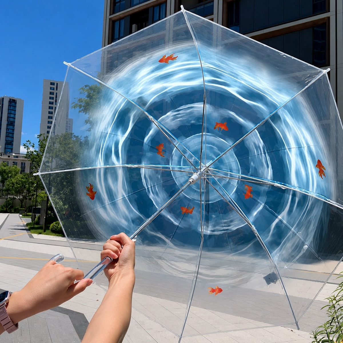 Ocean Window Goldfish Scenic Umbrella