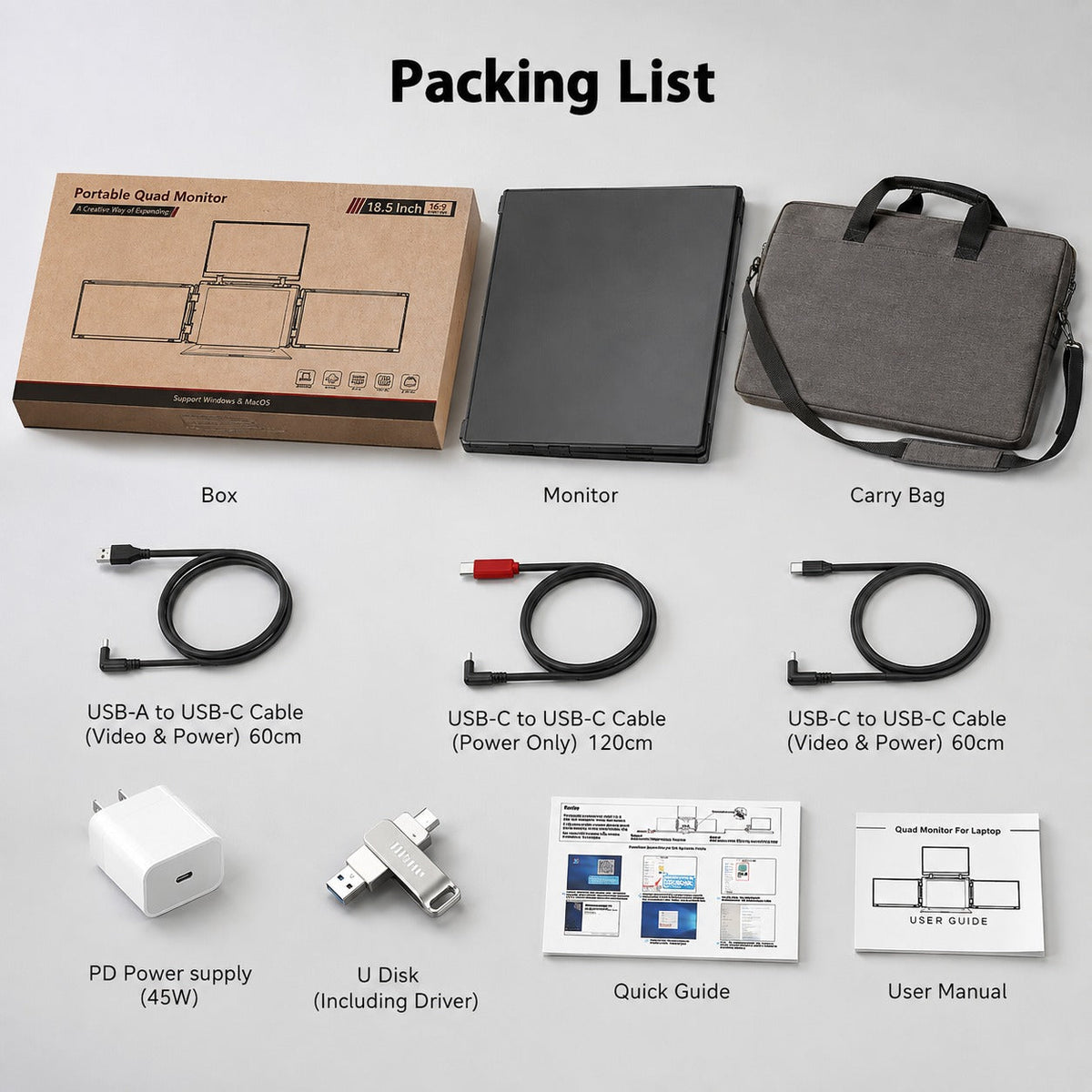 Command Center Triple Portable Laptop Monitor Screen Extender