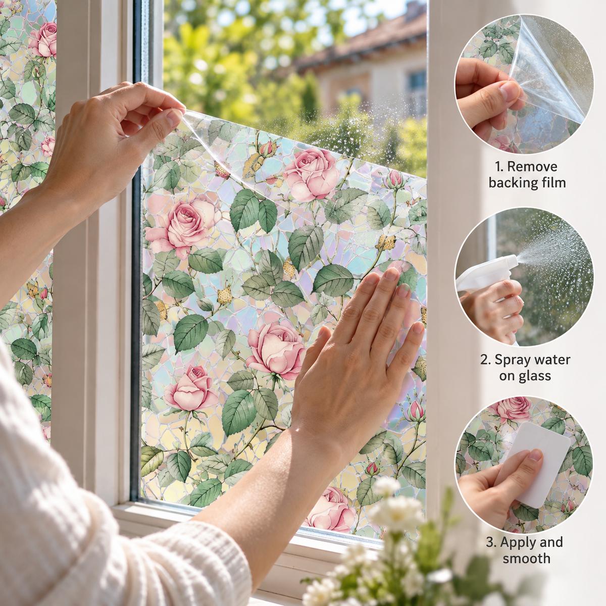 Rose Prism Privacy Window Film