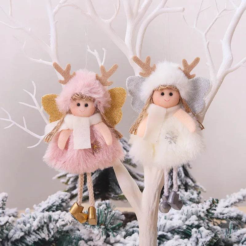 Yeouu | Christmas Cute Fabric Antler Plush Girl Decoration Ornaments