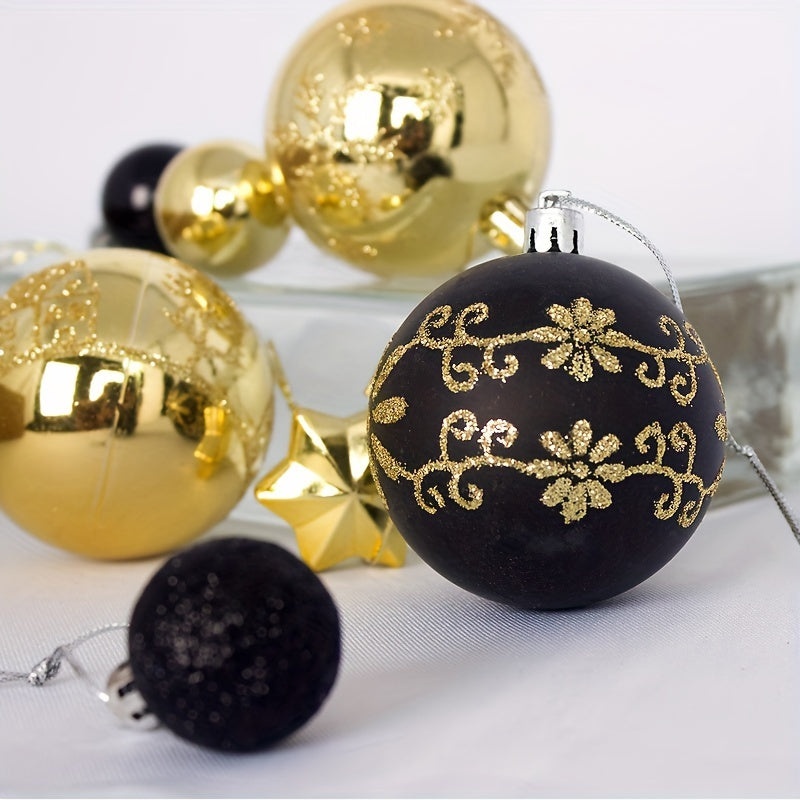 Yeouu | Christmas Tree Baubles Set – Plastic Hanging Ornaments