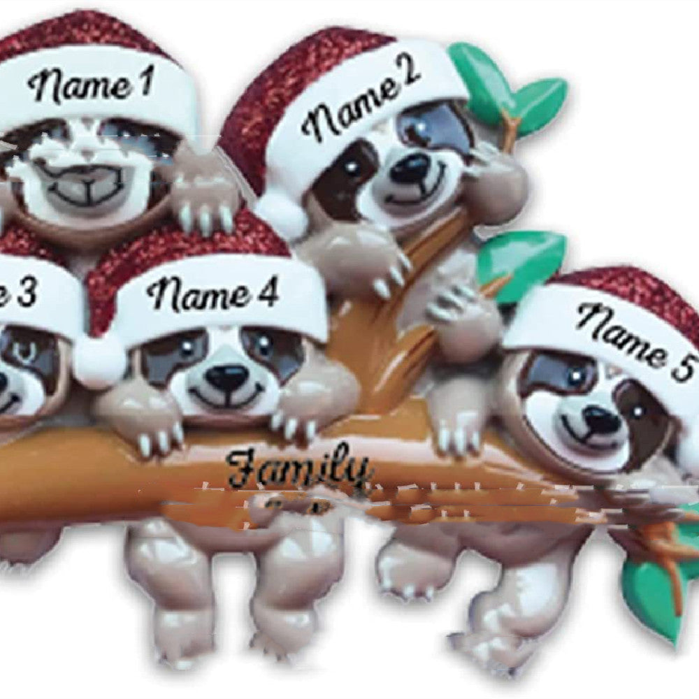 Yeouu | Acrylic Personalized Family Christmas Ornament w.Koala Bears; One for each family member