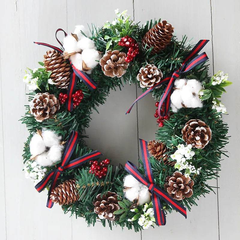 Yeouu | 30cm 40cm Christmas Wreath Ornaments Christmas Wreath