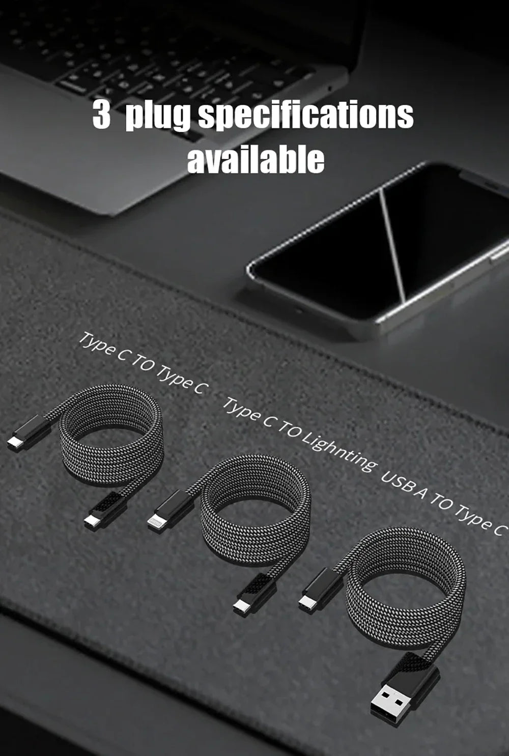 Magnetic Retractable Fast Charging Data Cable