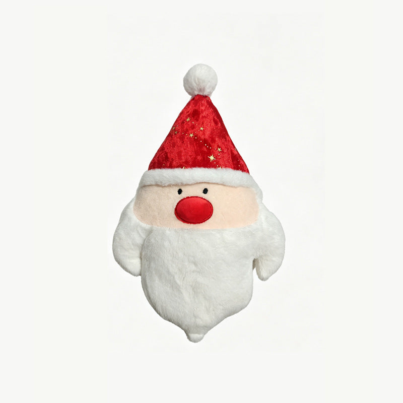Christmas plush toys and decorative cushions, various designs