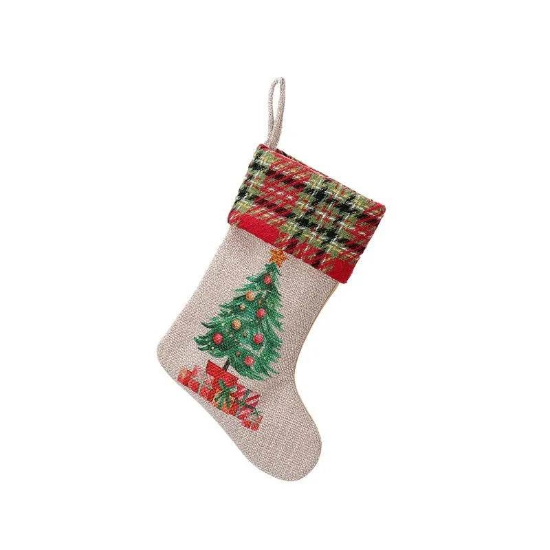 Yeouu | Christmas Decoration Supplies Car Linen Stockings Suit