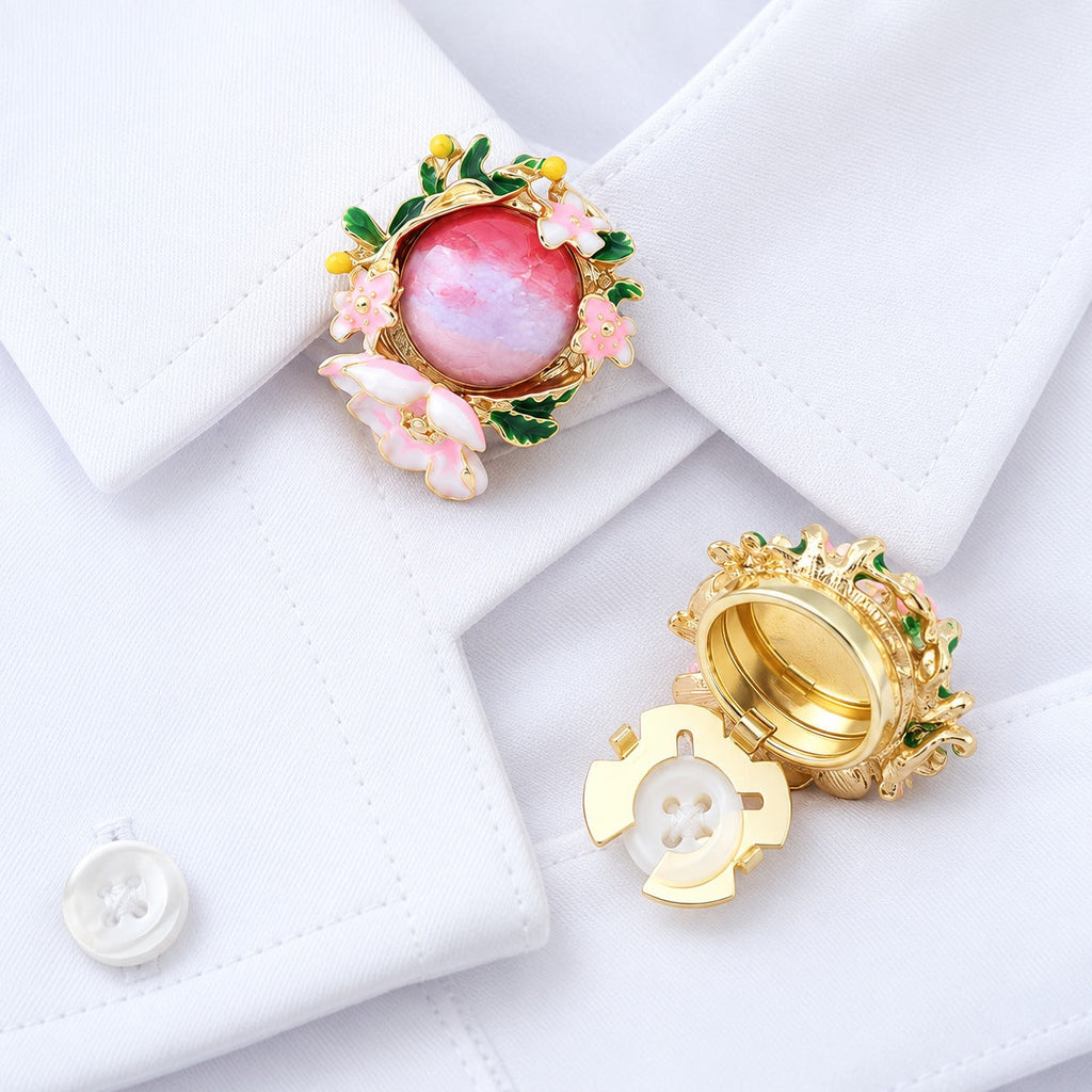 Secret Garden Floral Button Covers