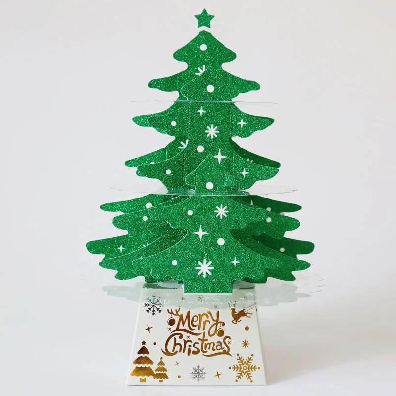 Yeouu | Christmas Decorations Mini Desktop Christmas Greeting Card Ornaments