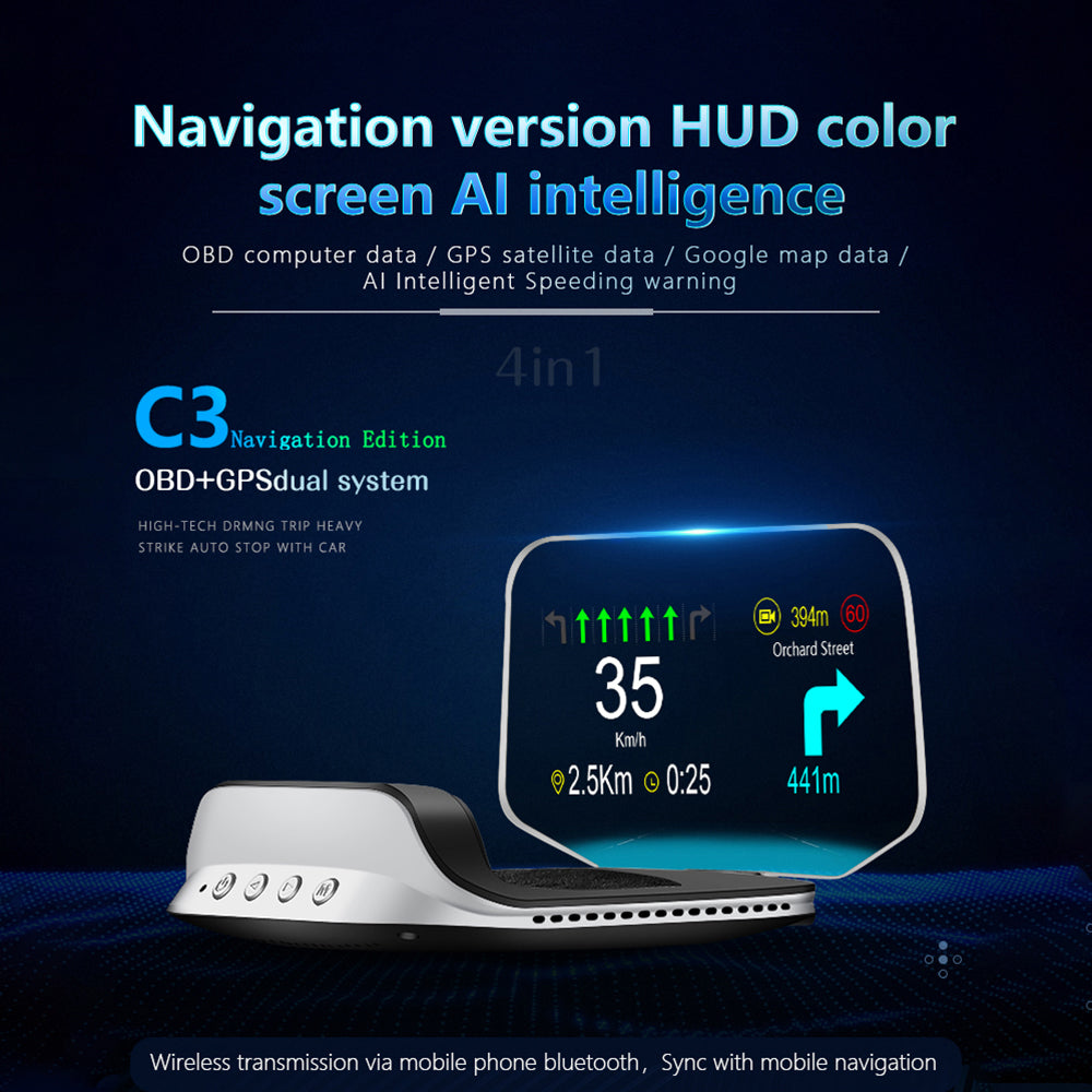Multifunction HUD Navigation Projector