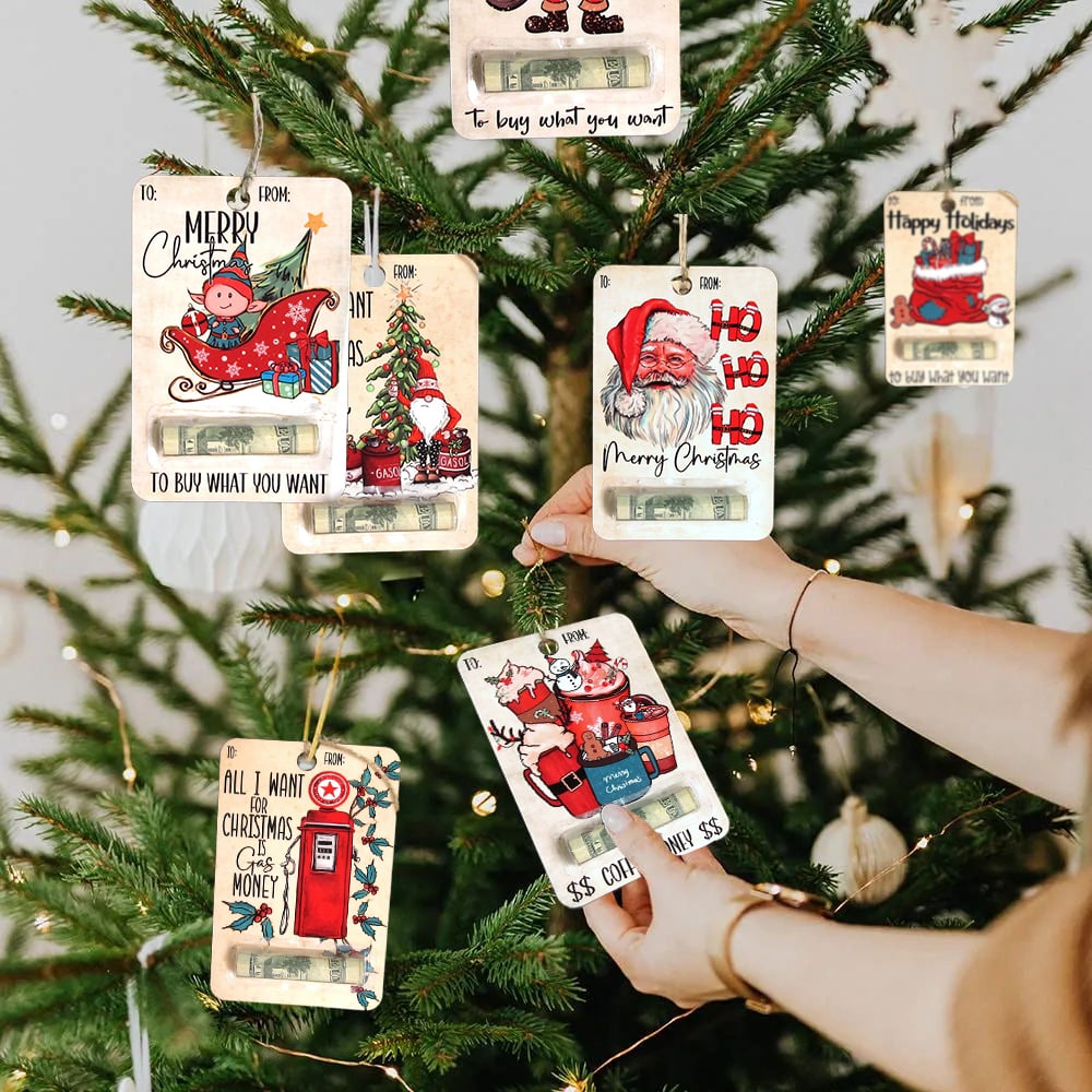 Yeouu | Christmas Wooden Money Holder Ornament