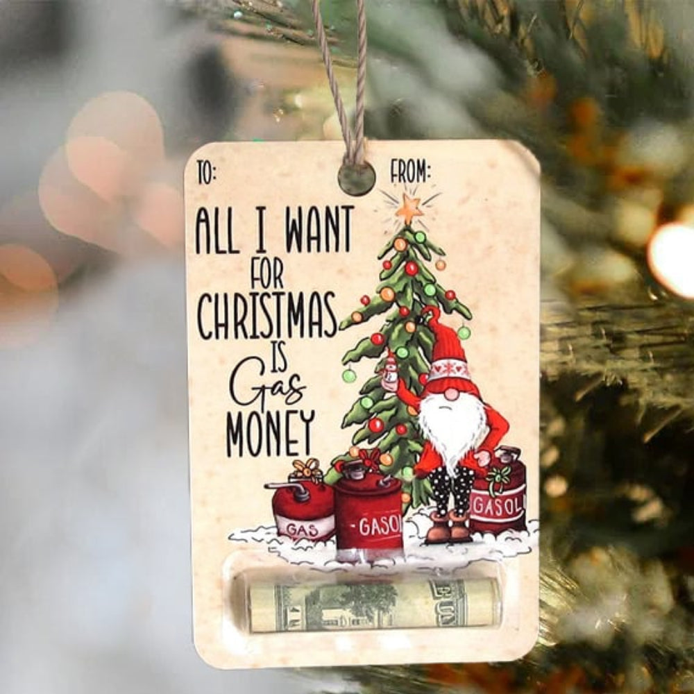 Yeouu | Christmas Wooden Money Holder Ornament