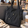 Pocket Plus Canvas Tote Shoulder Bag
