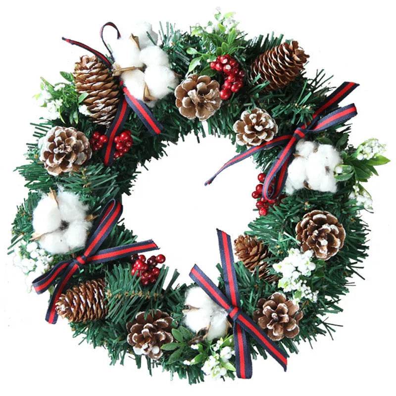 Yeouu | 30cm 40cm Christmas Wreath Ornaments Christmas Wreath