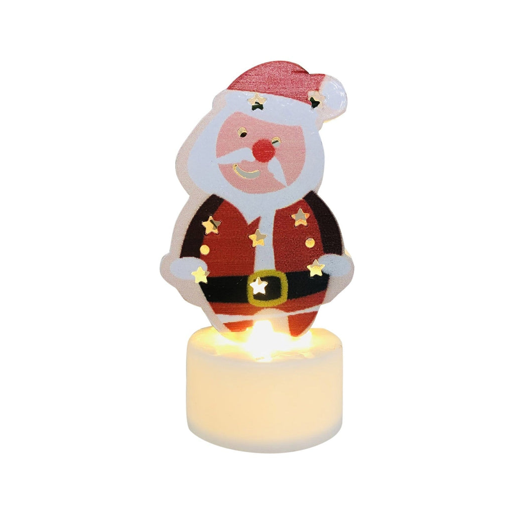 Yeouu | Electronic LED Christmas Candle Lamps - Set of 10 – Adorable Santa, Snowman & Tree Night Lights for Festive Home, Party, & Garden Décor