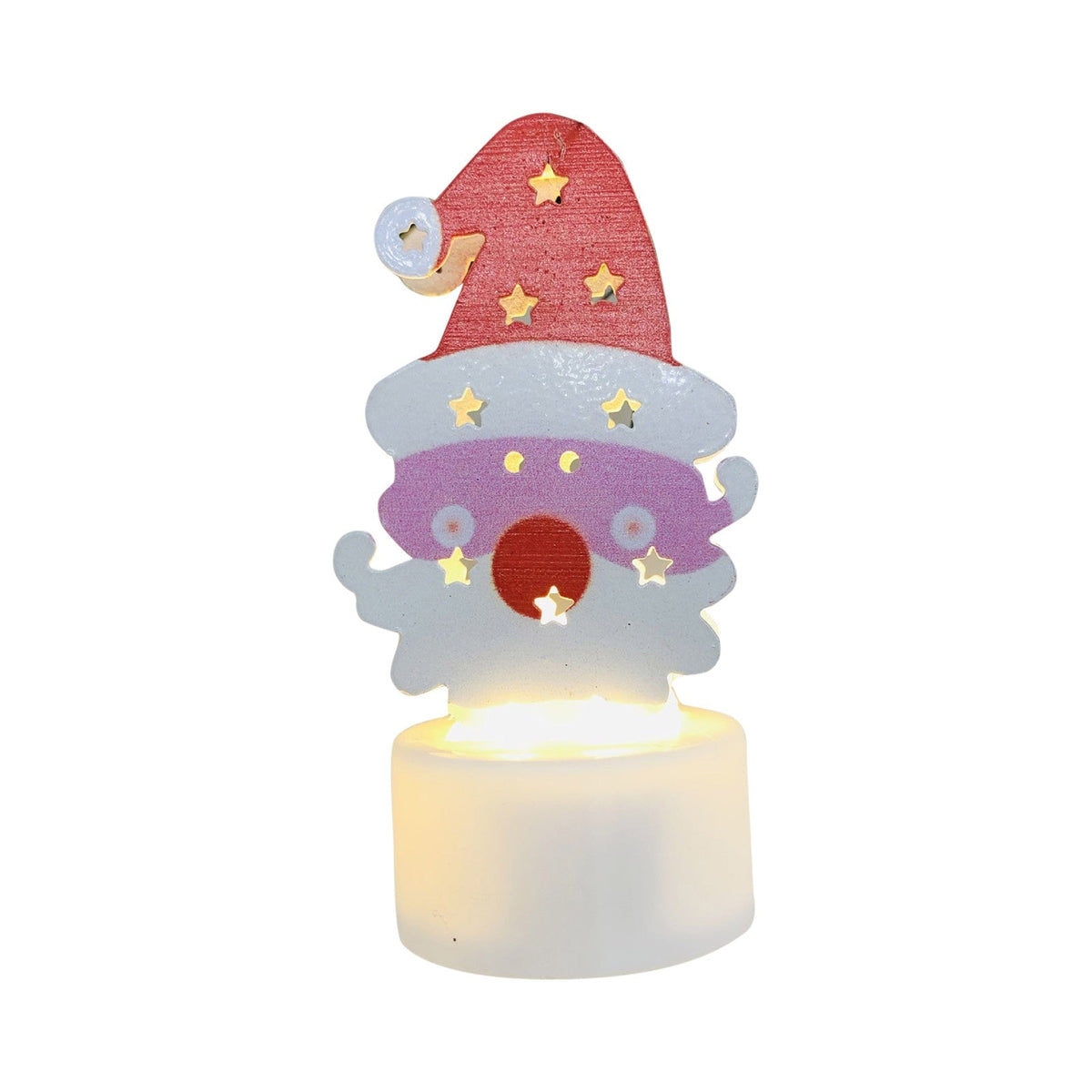 Yeouu | Electronic LED Christmas Candle Lamps - Set of 10 – Adorable Santa, Snowman & Tree Night Lights for Festive Home, Party, & Garden Décor