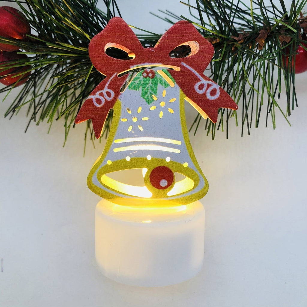 Yeouu | Electronic LED Christmas Candle Lamps - Set of 10 – Adorable Santa, Snowman & Tree Night Lights for Festive Home, Party, & Garden Décor