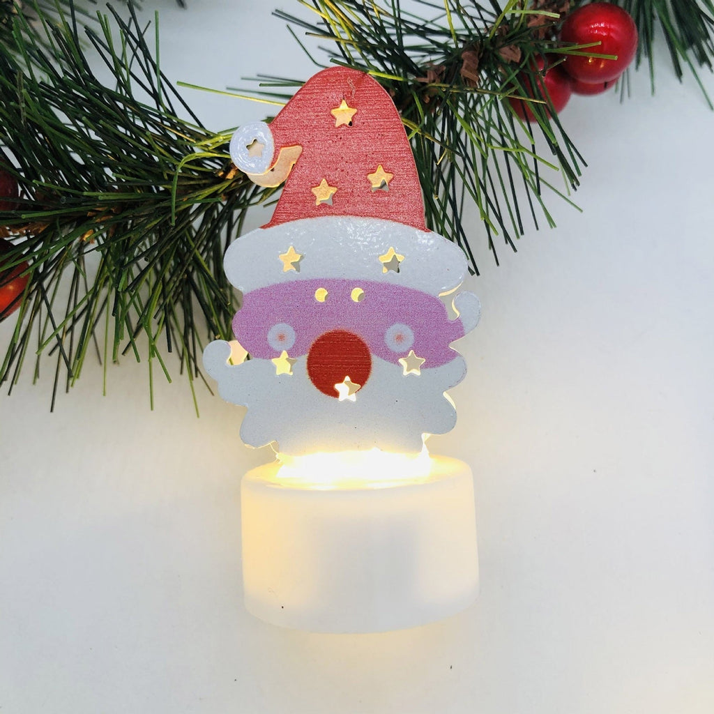 Yeouu | Electronic LED Christmas Candle Lamps - Set of 10 – Adorable Santa, Snowman & Tree Night Lights for Festive Home, Party, & Garden Décor
