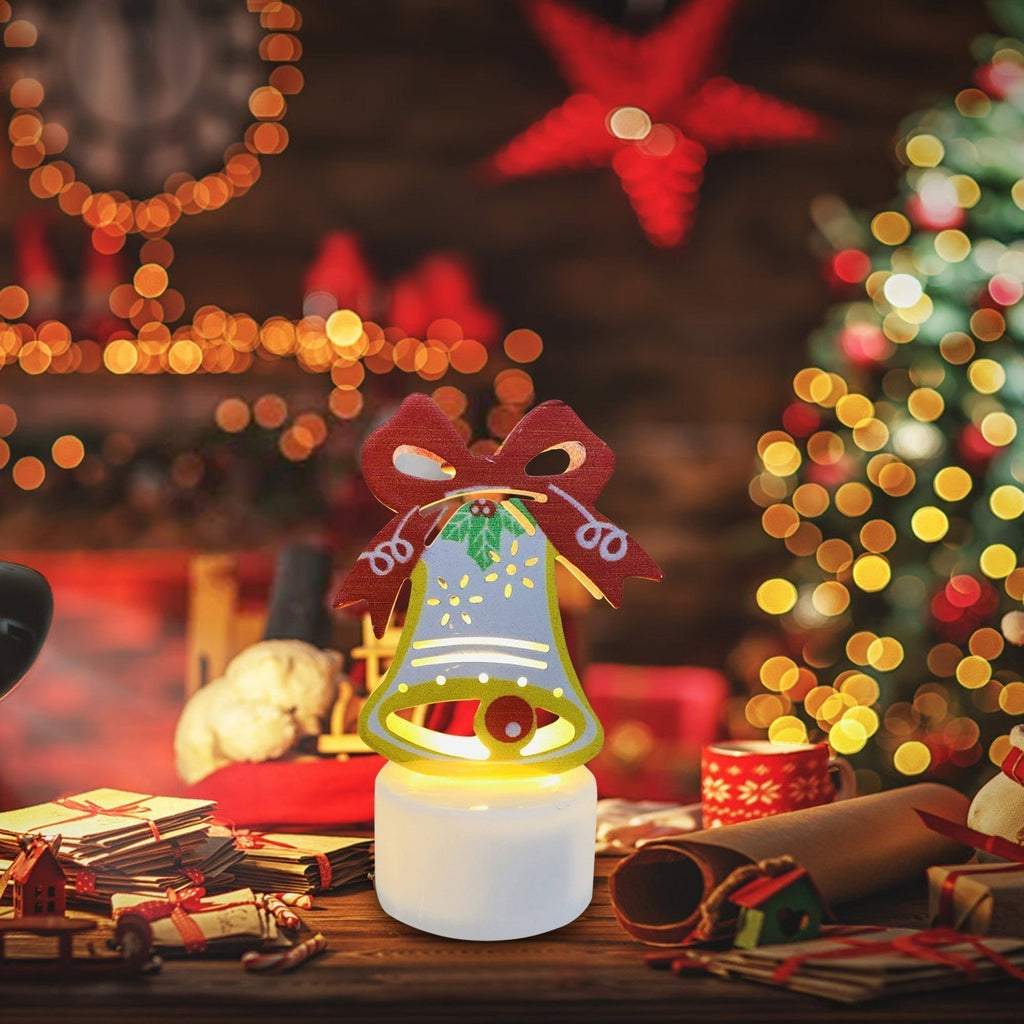Yeouu | Electronic LED Christmas Candle Lamps - Set of 10 – Adorable Santa, Snowman & Tree Night Lights for Festive Home, Party, & Garden Décor
