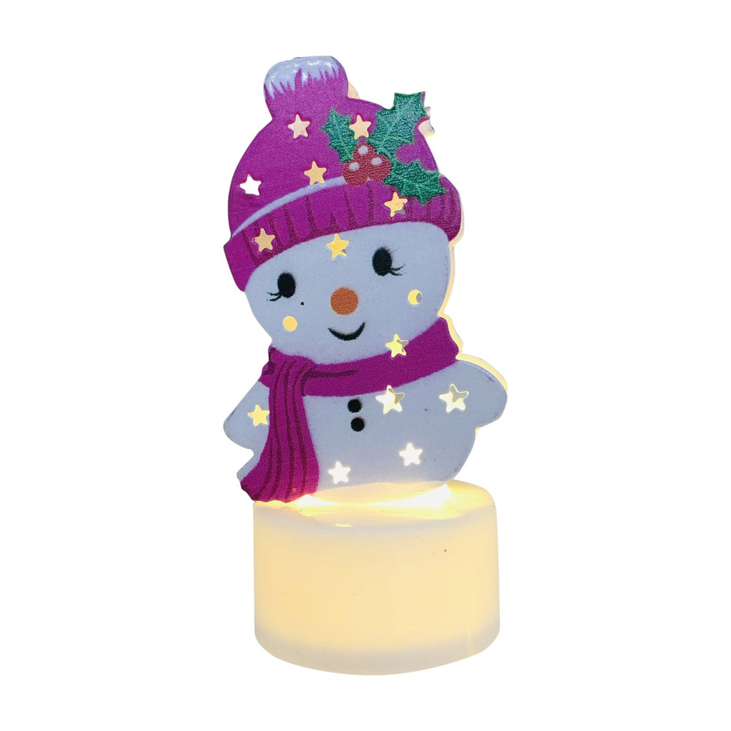 Yeouu | Electronic LED Christmas Candle Lamps - Set of 10 – Adorable Santa, Snowman & Tree Night Lights for Festive Home, Party, & Garden Décor