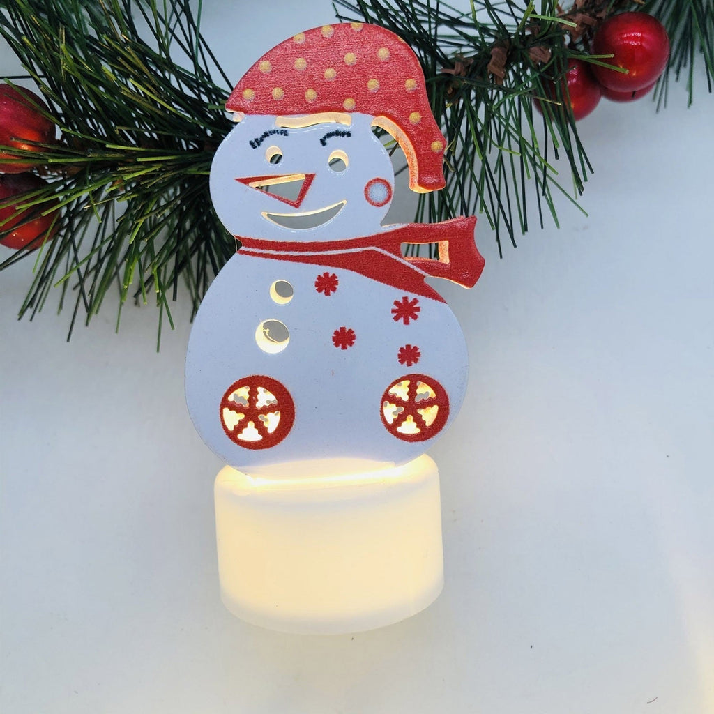 Yeouu | Electronic LED Christmas Candle Lamps - Set of 10 – Adorable Santa, Snowman & Tree Night Lights for Festive Home, Party, & Garden Décor
