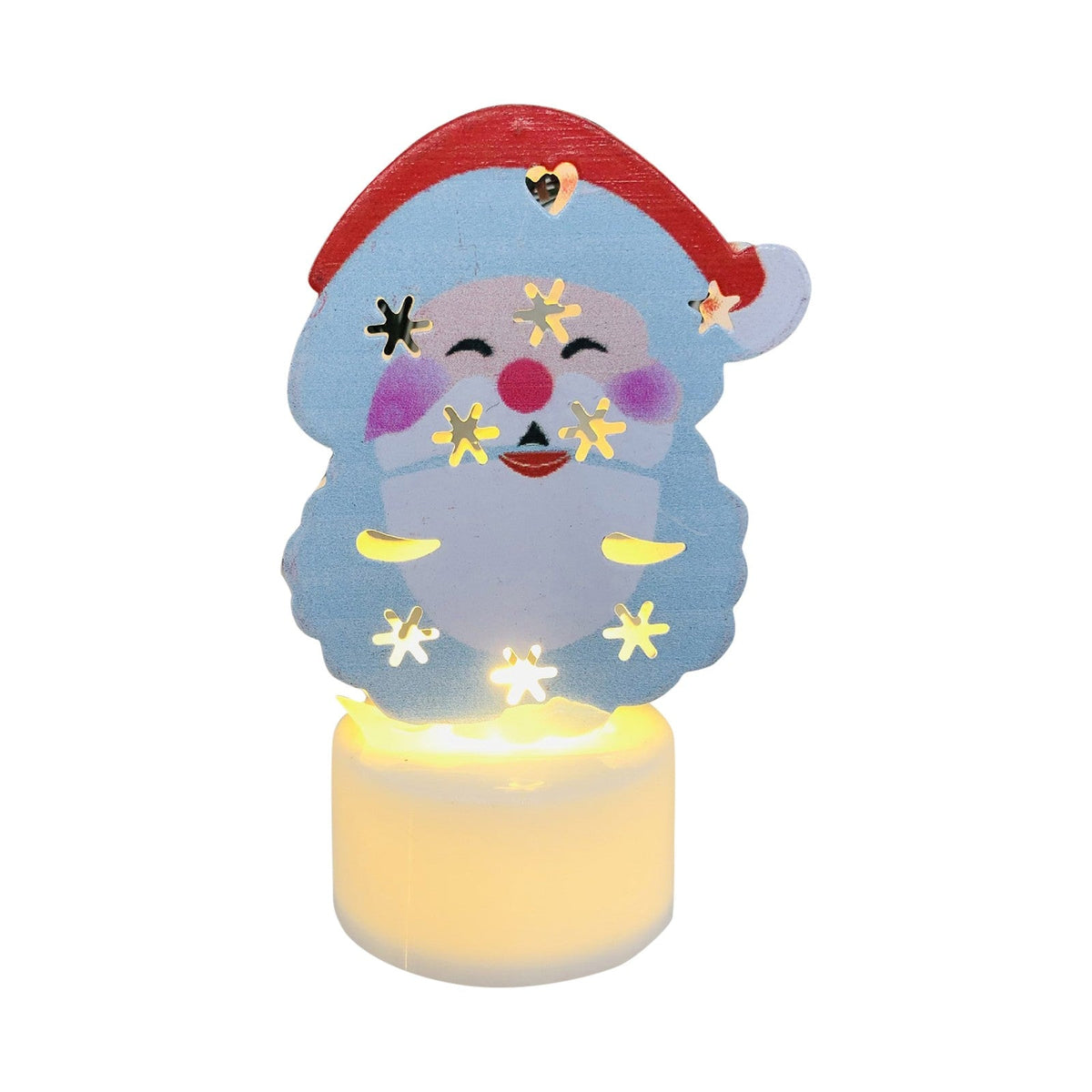 Yeouu | Electronic LED Christmas Candle Lamps - Set of 10 – Adorable Santa, Snowman & Tree Night Lights for Festive Home, Party, & Garden Décor