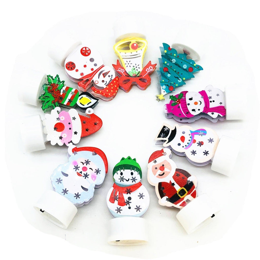 Yeouu | Electronic LED Christmas Candle Lamps - Set of 10 – Adorable Santa, Snowman & Tree Night Lights for Festive Home, Party, & Garden Décor