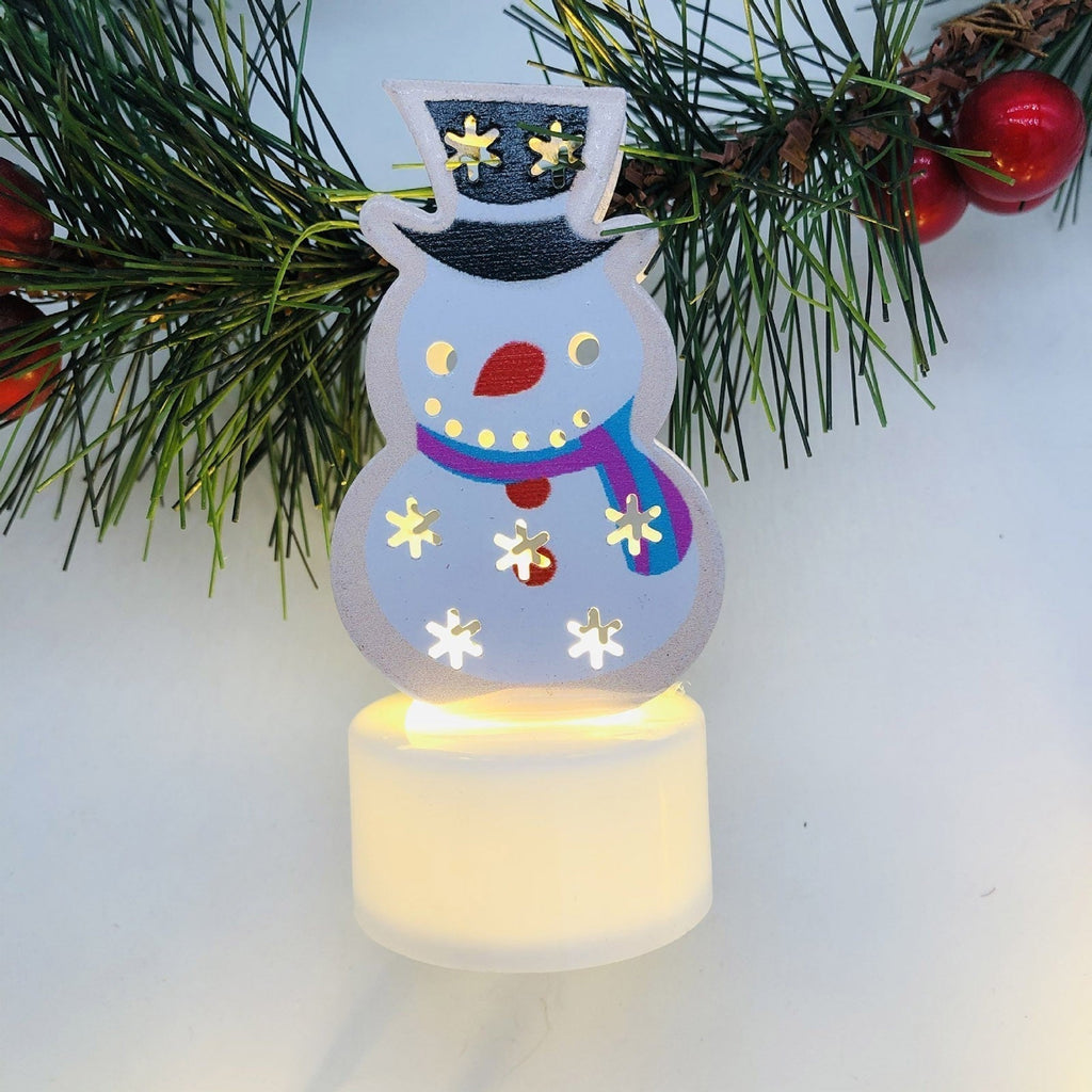 Yeouu | Electronic LED Christmas Candle Lamps - Set of 10 – Adorable Santa, Snowman & Tree Night Lights for Festive Home, Party, & Garden Décor