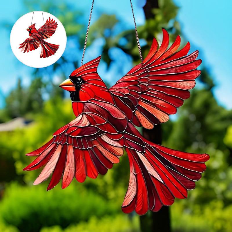 Yeouu | Winged Cardinal Christmas Ornaments